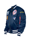 New York Yankees X Alpha Industries Blue Reversible Bomber Jacket