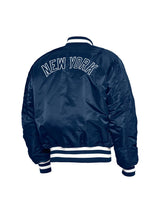 New York Yankees X Alpha Industries Blue Reversible Bomber Jacket