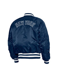 New York Yankees X Alpha Industries Blue Reversible Bomber Jacket