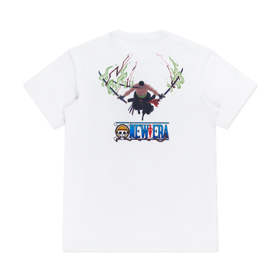 NEW ERA X ONE PIECE GEAR 5 ZORO WHITE SHORT SLEEVE T-SHIRT