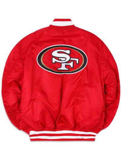 San Franscisco 49Ers X Alpha Industries Blue Reversible Bomber Jacket