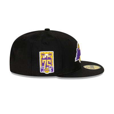 LOS ANGELES LAKERS NBA COMMEMORATIVE BLACK 59FIFTY CAP