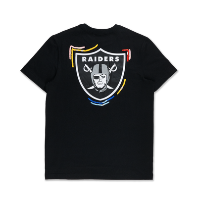 LAS VEGAS RAIDERS TINT BRUSH BLACK SHORT SLEEVE T-SHIRT