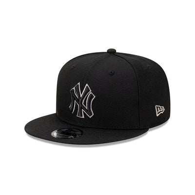 NEW YORK YANKEES GRAY OUTLINE REPREVE BLACK 9FIFTY CAP