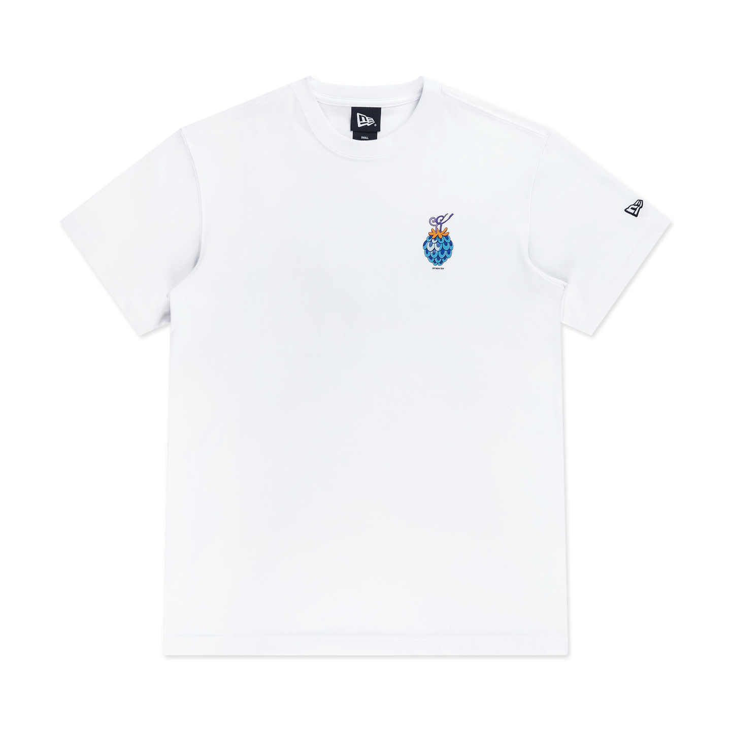 NEW ERA X ONE PIECE GEAR 5 FISH FISH FRUIT WHITE SHORT SLEEVE T-SHIRT