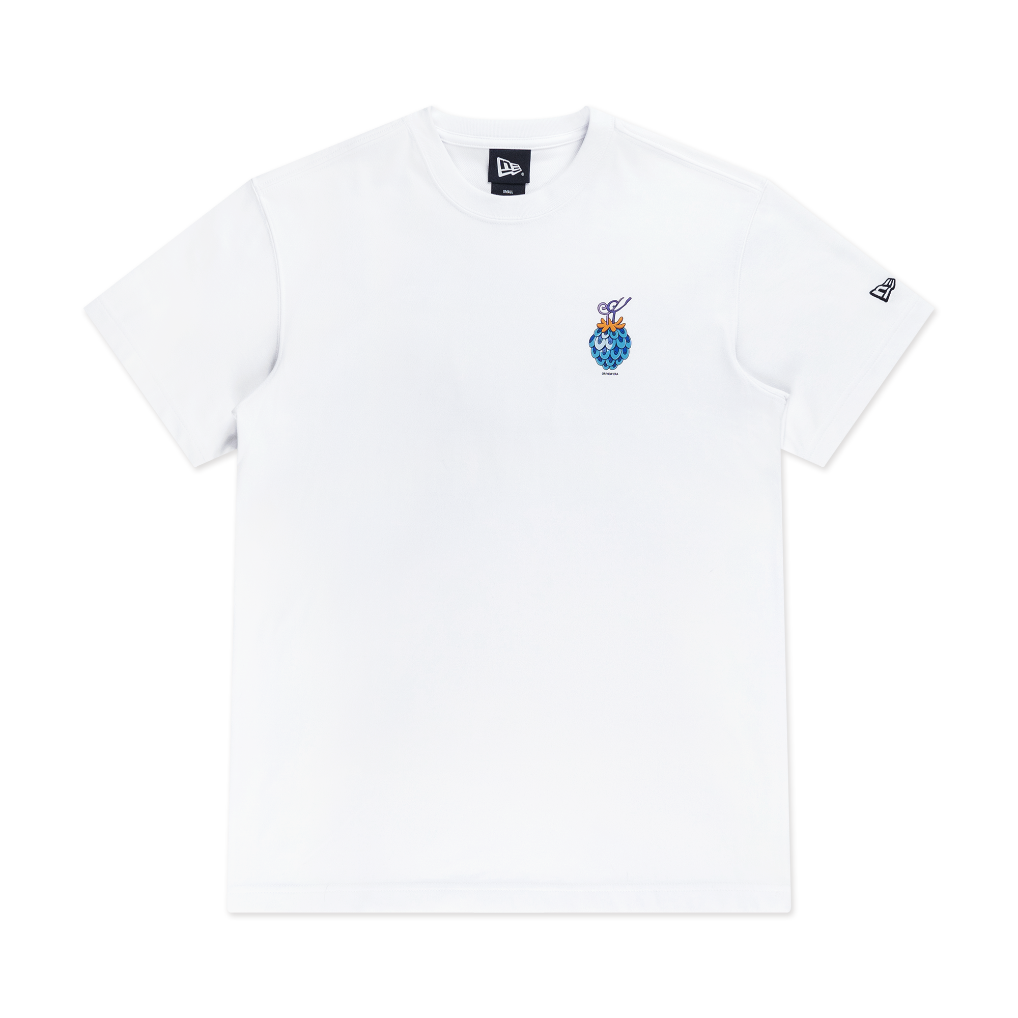 NEW ERA X ONE PIECE GEAR 5 FISH FISH FRUIT WHITE SHORT SLEEVE T-SHIRT