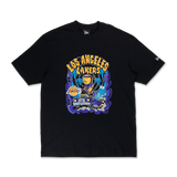 LOS ANGELES LAKERS NBA GNARLY OVERSIZED BLACK SHORT SLEEVE T-SHIRT