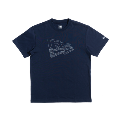 Ss Tee Wireframe Mountain Outdoor Navy