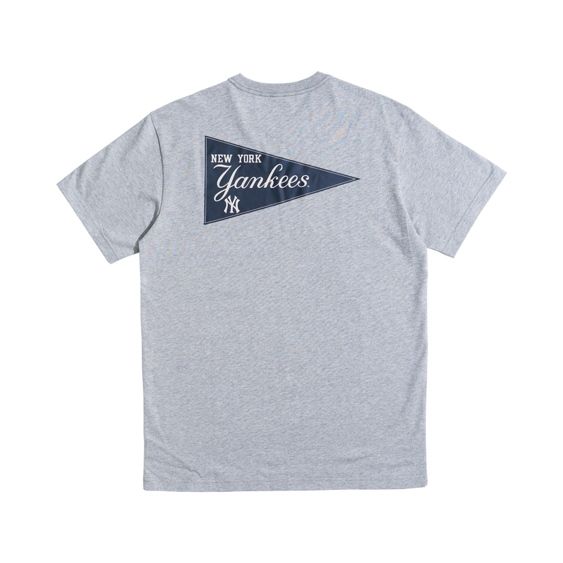 Ss Tee Pennant New York Yankees Grey