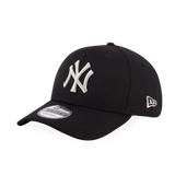 BASIC SILVER MLB NEW YORK YANKEES LOGO BLACK 9FORTY CAP