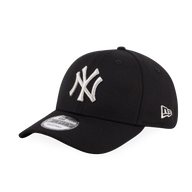 BASIC SILVER MLB NEW YORK YANKEES LOGO BLACK 9FORTY CAP
