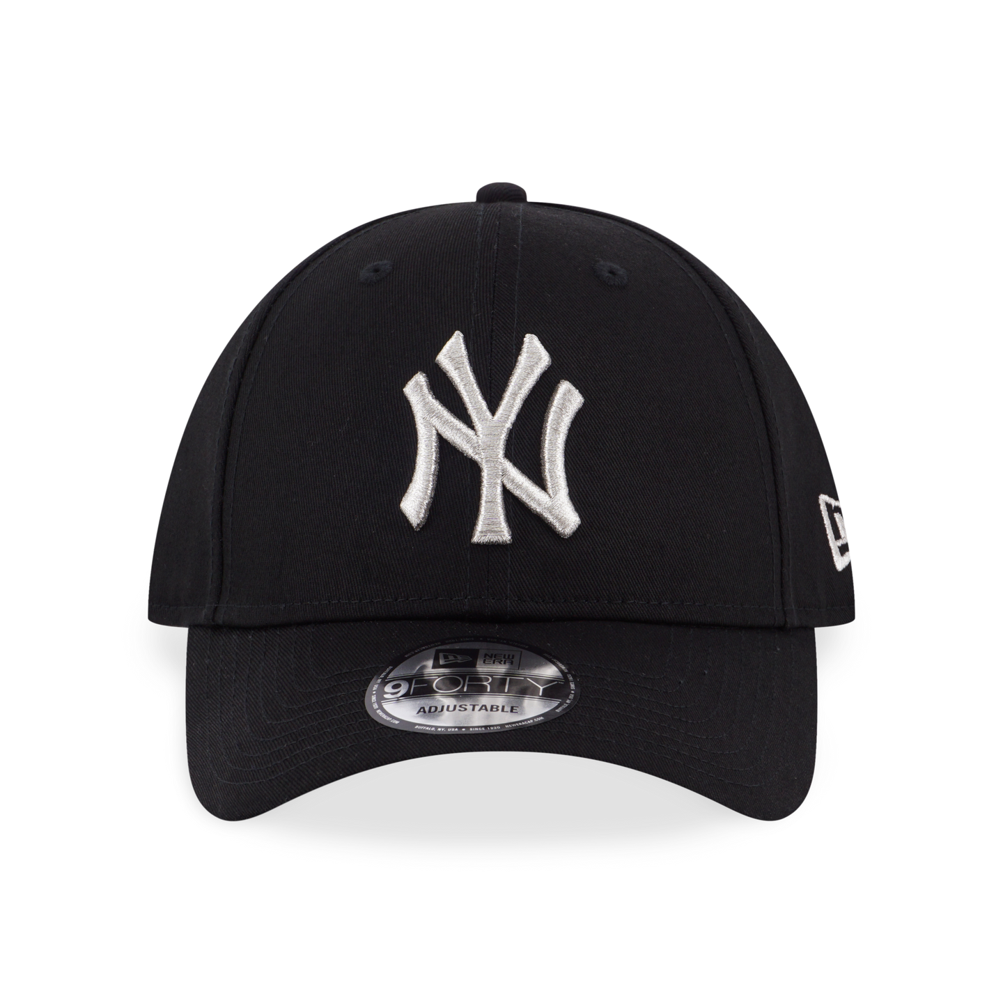 BASIC SILVER MLB NEW YORK YANKEES LOGO BLACK 9FORTY CAP