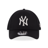 BASIC SILVER MLB NEW YORK YANKEES LOGO BLACK 9FORTY CAP