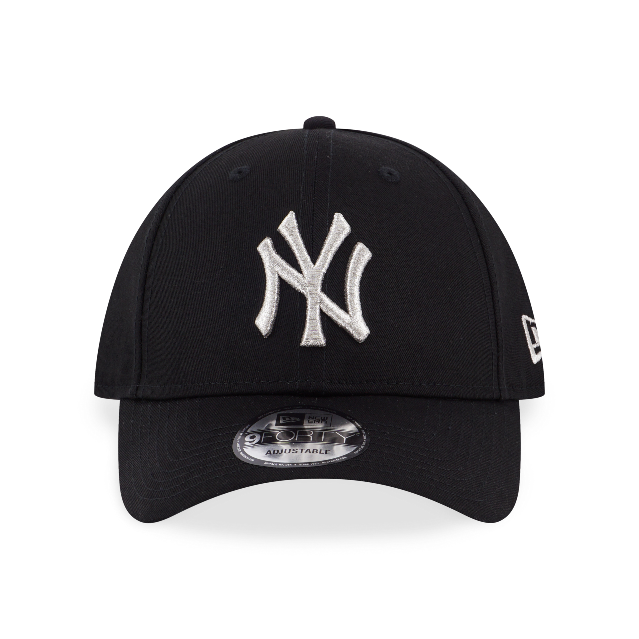 BASIC SILVER MLB NEW YORK YANKEES LOGO BLACK 9FORTY CAP
