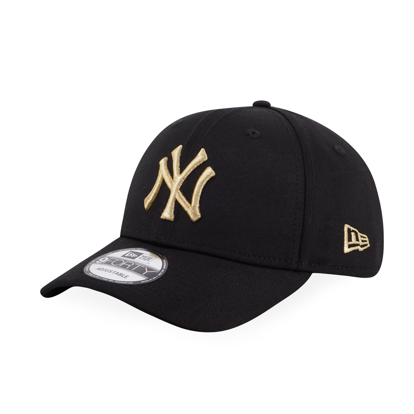 BASIC GOLD MLB NEW YORK YANKEES LOGO BLACK 9FORTY CAP