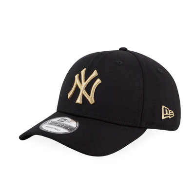 BASIC GOLD MLB NEW YORK YANKEES LOGO BLACK 9FORTY CAP