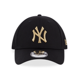 BASIC GOLD MLB NEW YORK YANKEES LOGO BLACK 9FORTY CAP