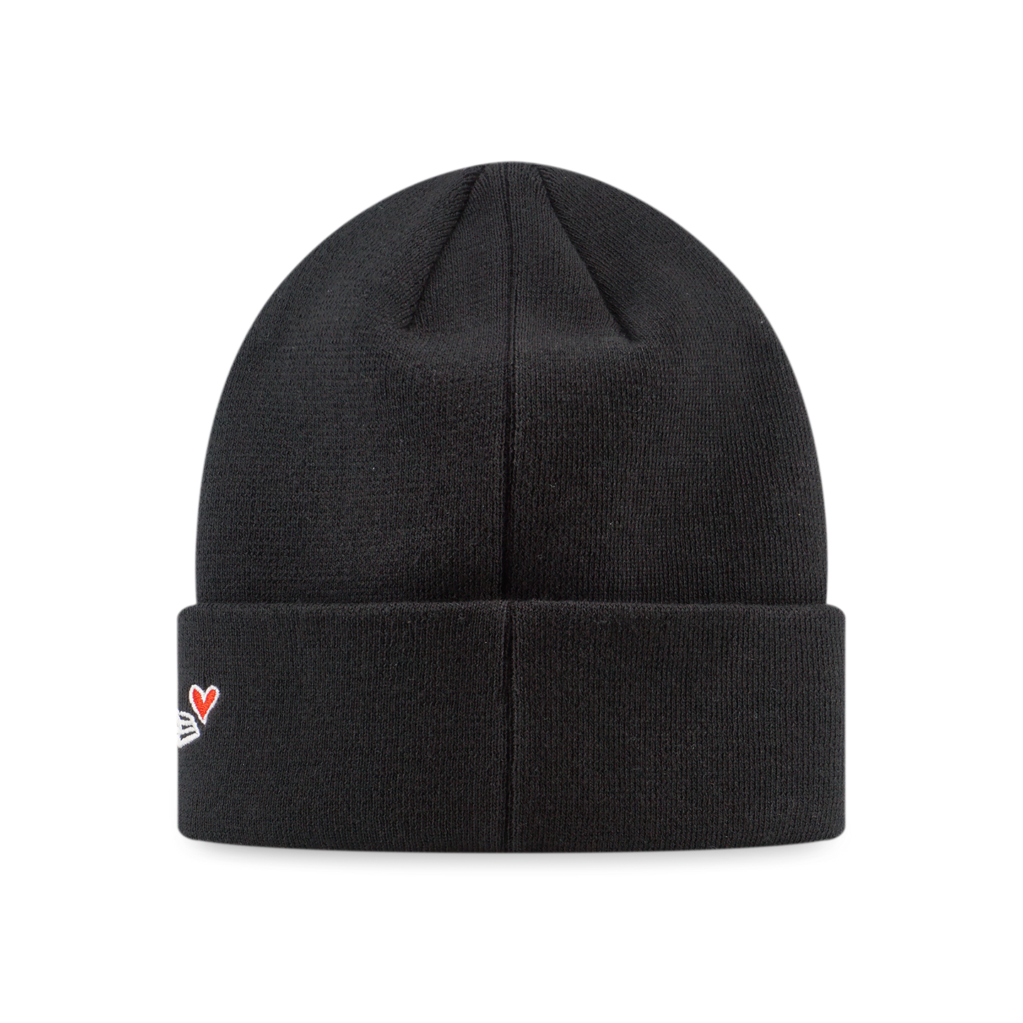 Basic Cuff Beanie Heart Black