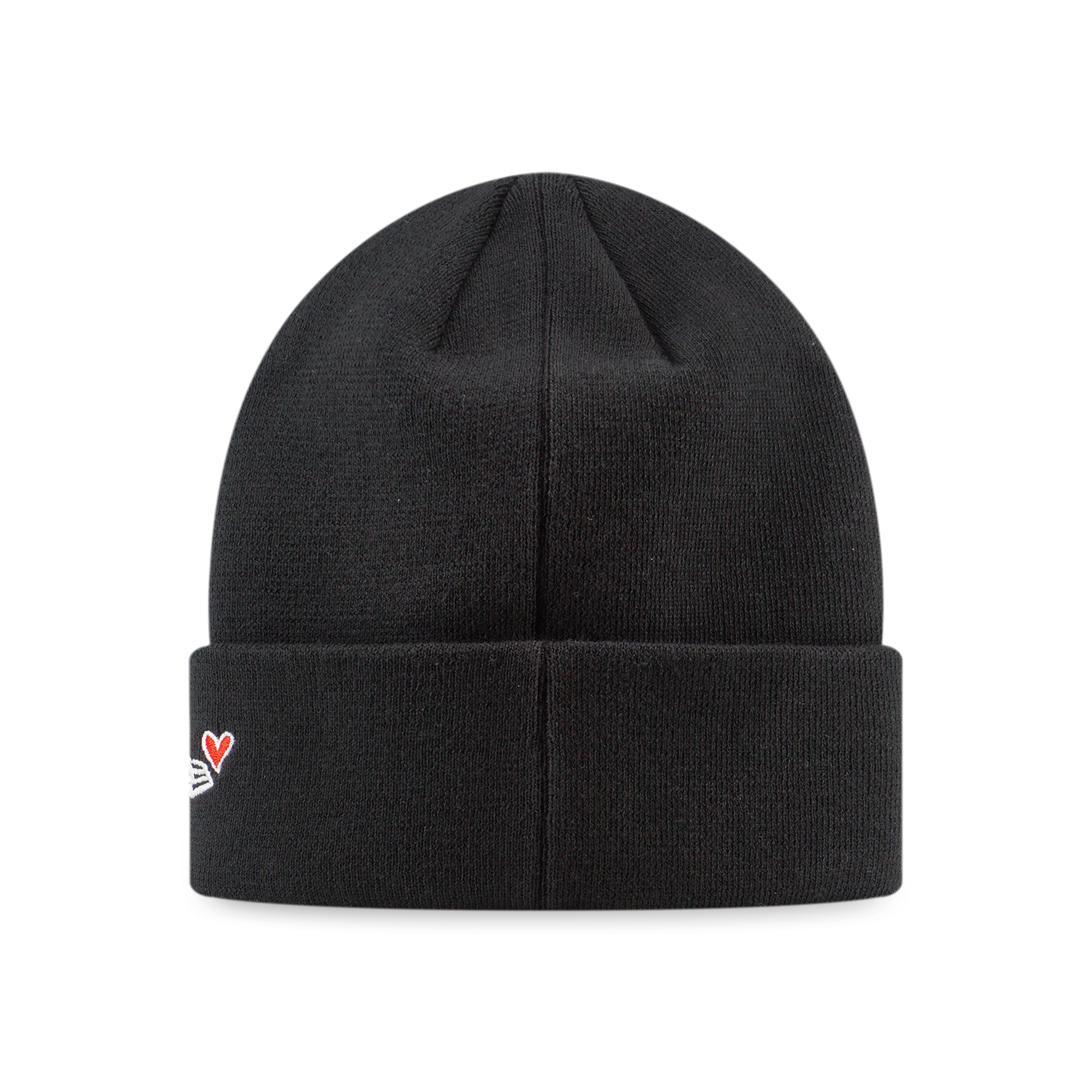 Basic Cuff Beanie Heart Black
