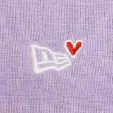 Basic Cuff Beanie Heart Lilac