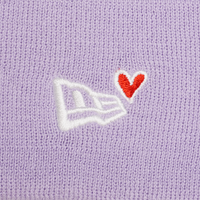 Basic Cuff Beanie Heart Lilac