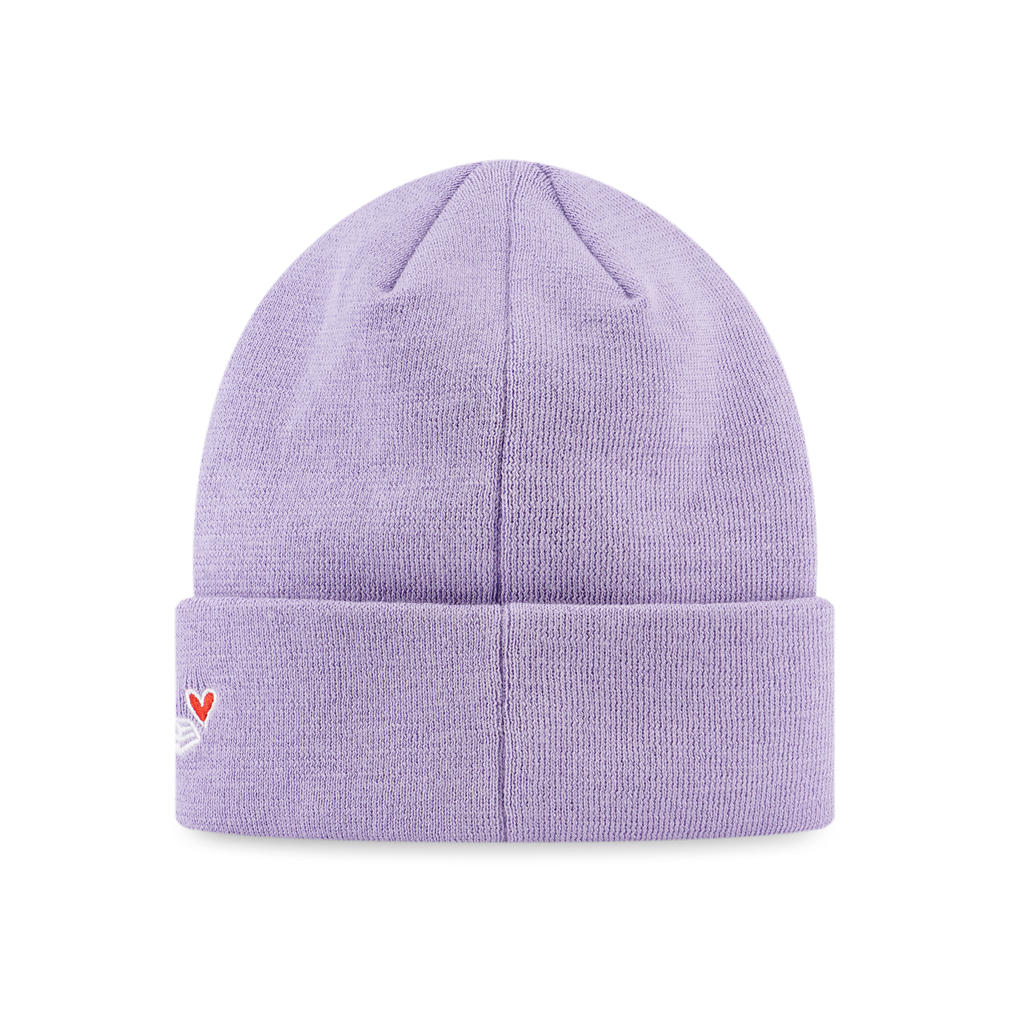 Basic Cuff Beanie Heart Lilac