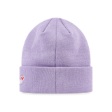 Basic Cuff Beanie Heart Lilac