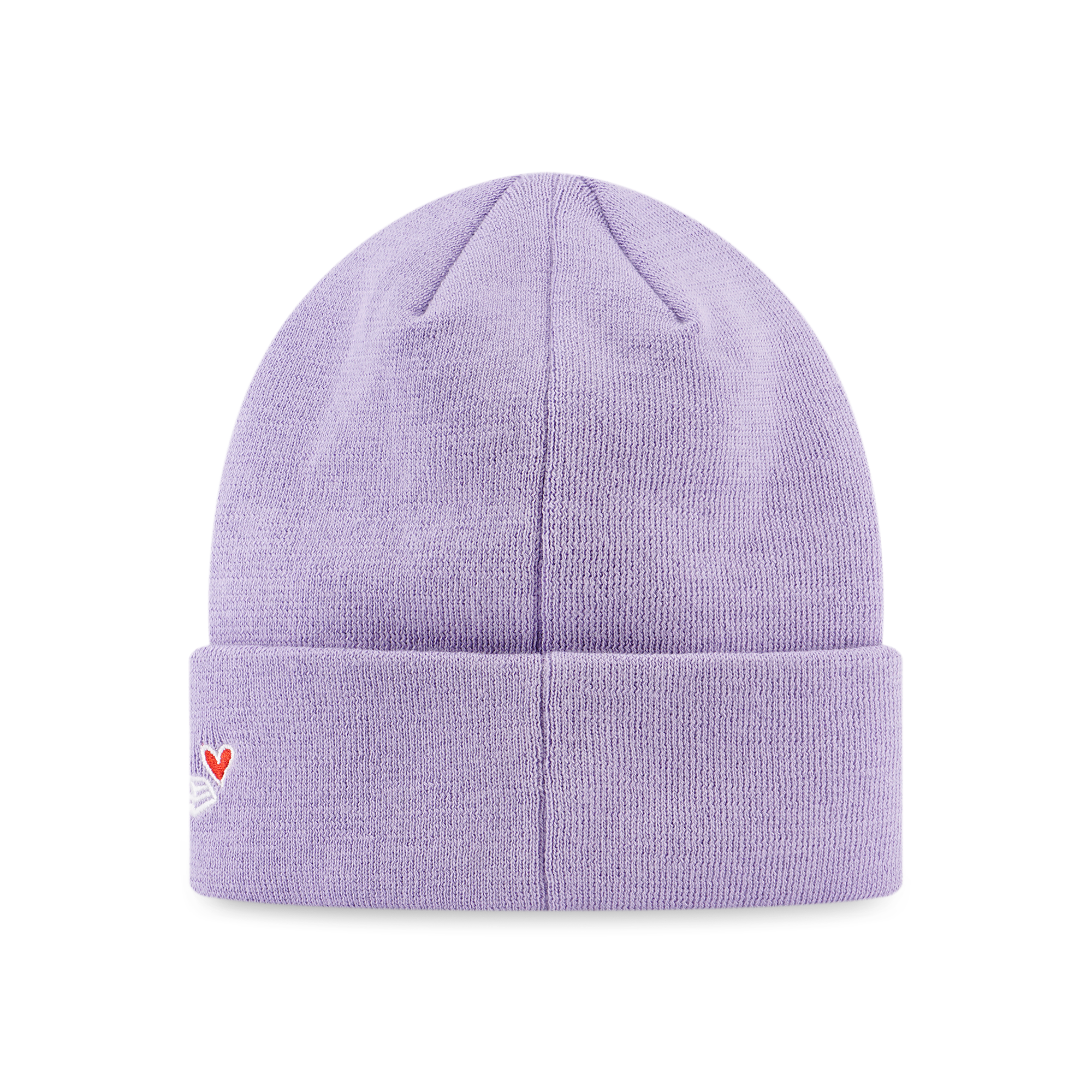 Basic Cuff Beanie Heart Lilac